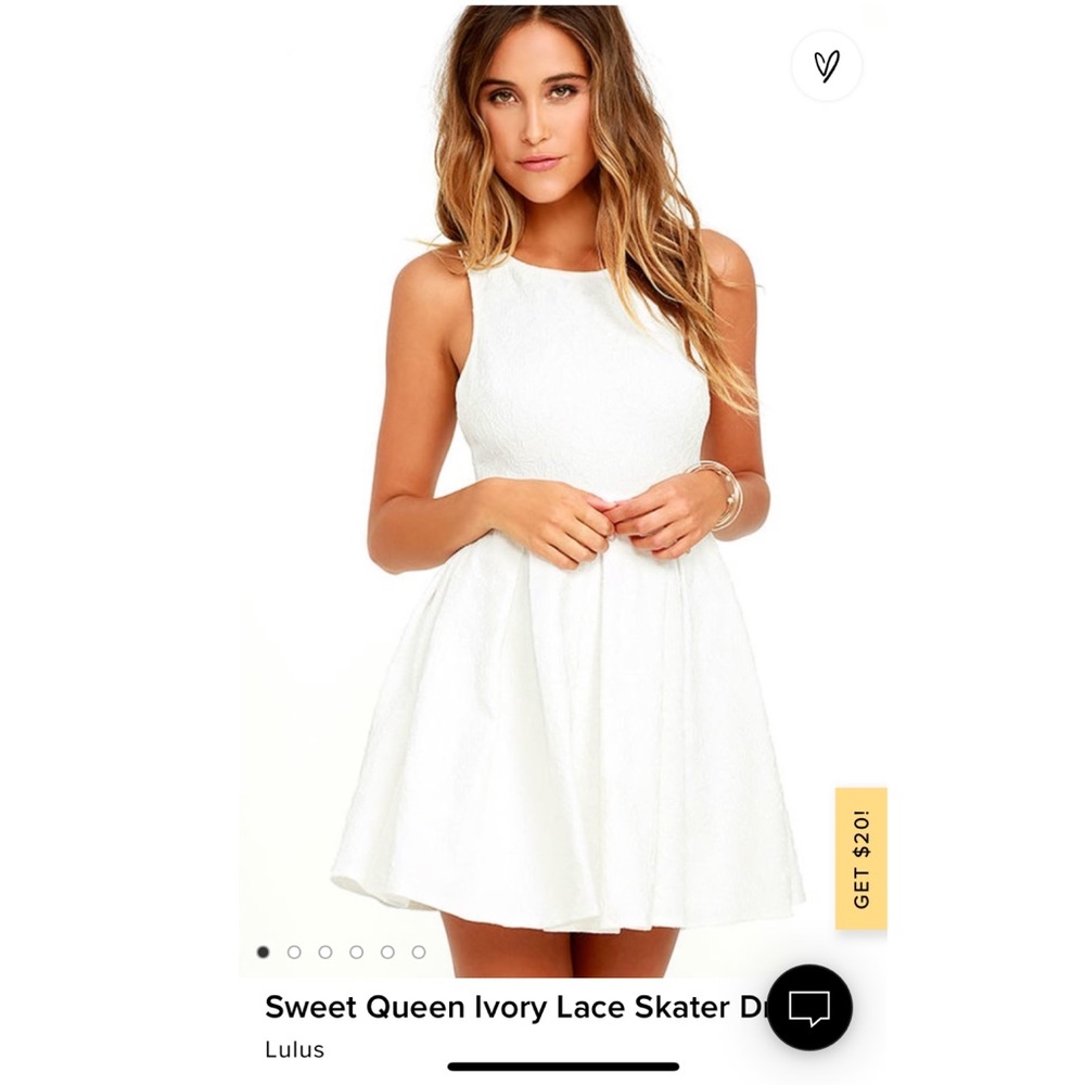 Lulu’s sweet queen ivory skater dress